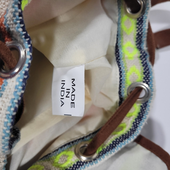 Old East Main Co. Mini Backpack Boho Aztec Western Style Multicolor 11”H x 10”L - Picture 6 of 10